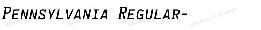 Pennsylvania Regular字体转换